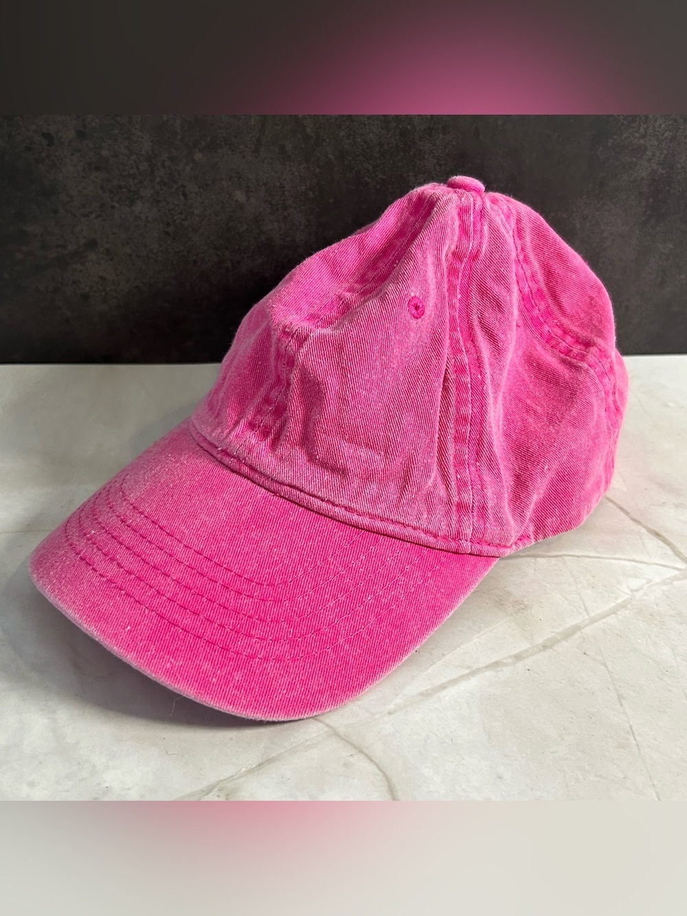 Classic Pink Cotton Baseball Cap